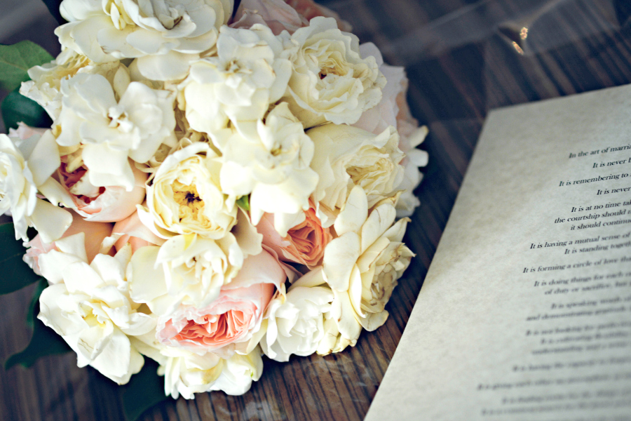 Cream and Blush Wedding Boquet